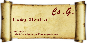 Csaby Gizella névjegykártya