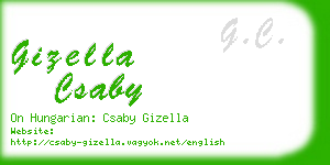 gizella csaby business card